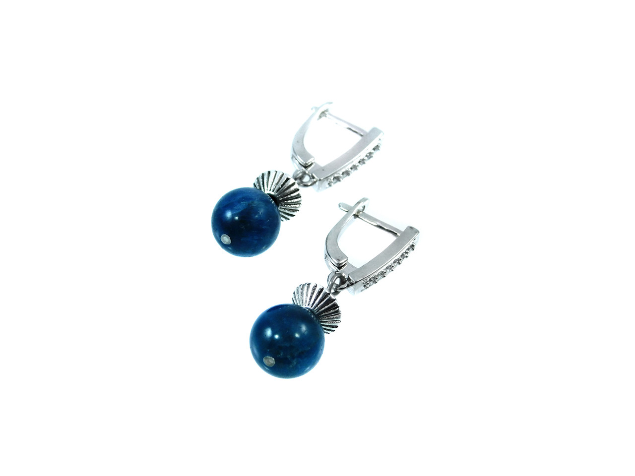 Ексклюзивні сережки Апатит, Вишукані сережки з натурального каменю, красиві прикраси