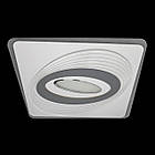 Сучасна світлодіодна LED люстра 75 Вт 50 см з пультом на 3 режими і діммером LS-2317 WH-GR, фото 2