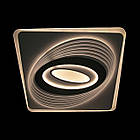 Сучасна світлодіодна LED люстра 75 Вт 50 см з пультом на 3 режими і діммером LS-2317 WH-GR, фото 3