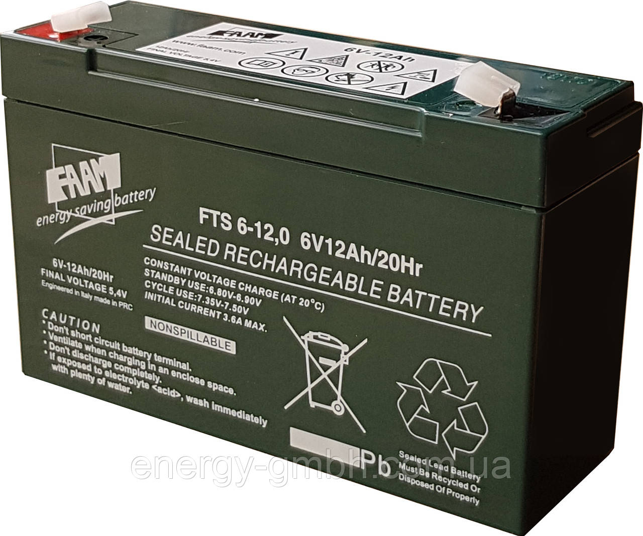 Акумуляторна батарея FAAM серії FTS 6-12
