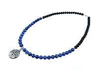 Эксклюзивное ожерелье "Синее море", Изысканное ожерелье из натурального камня, красивые украшения