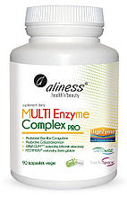 Мультиферментний комплекс, MULTI Enzyme PRO Complex 90 caps, Aliness