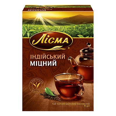 Чай Лисма "Індійський міцний" чорний середньолистовий 90г