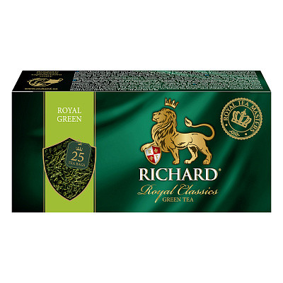 Купить Чай зеленый Richard "Royal Green" зеленый 25 пакетиковчерный ...