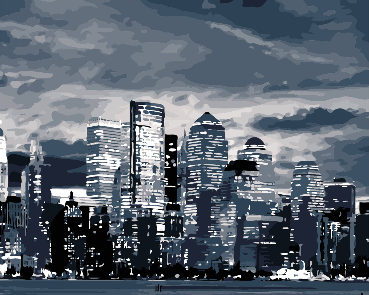 Картина по номерам "Свет ночного города" 40*50см