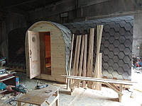 Баня-вагонка (сауна) из дерева, собственное производство
