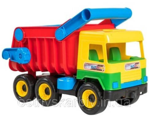 Машинка іграшкова Самоскид, пластик, Wader 39222, для дітей від 3 років, Пакунок-малюка, Подарунок для хлопчика,