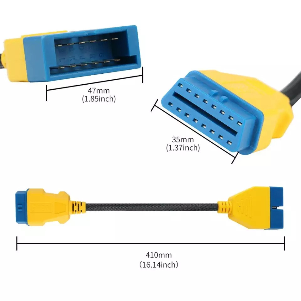 Перехідник OBD2 16pin GM12 DAEWOO 12-PIN
