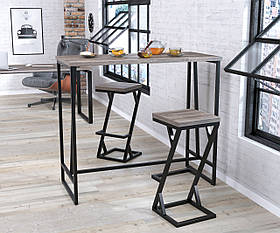 Барний стіл BS-125 Loft-Design прямокутний дсп дуб-палена