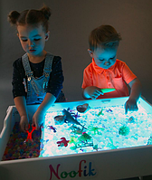Дитячий світловий столик-пісочниця Noofik(з однією кишенею) для малювання піском та інших творчих занять