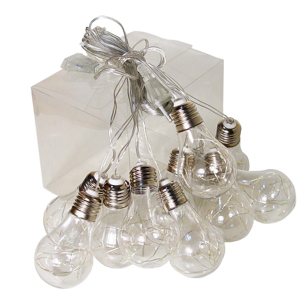 Гірлянда Xmas Golden Ball 10 LED WW-1 2 м, 7283, жовтий світло, фото 1