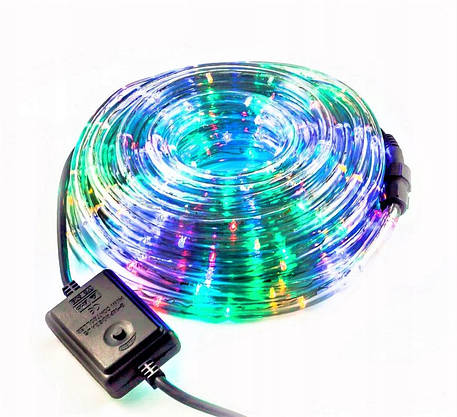 Різнобарвна Вулична Гірлянда 10 метрів Силіконовий Шланг LED Світлодіодна Вологозахисна, фото 3