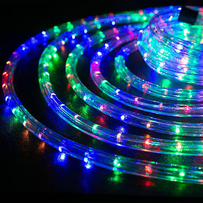 Різнобарвна Вулична Гірлянда 10 метрів Силіконовий Шланг LED Світлодіодна Вологозахисна, фото 2