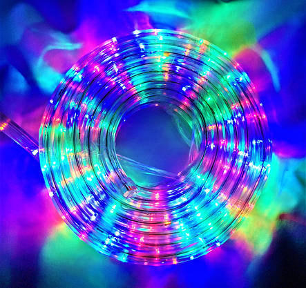 Різнобарвна Вулична Гірлянда 10 метрів Силіконовий Шланг LED Світлодіодна Вологозахисна, фото 3