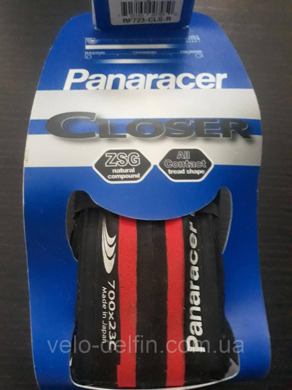 Panaracer покришка Closer 700x23C кевлар корд чорний / червоний