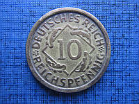 Монета 10 пфеннигов Германия 1925 D