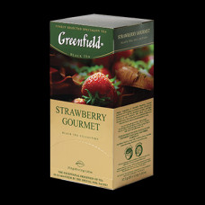Чай Greenfield Грінфілд Strawberry Gourmet Полуниця 25 сашетов