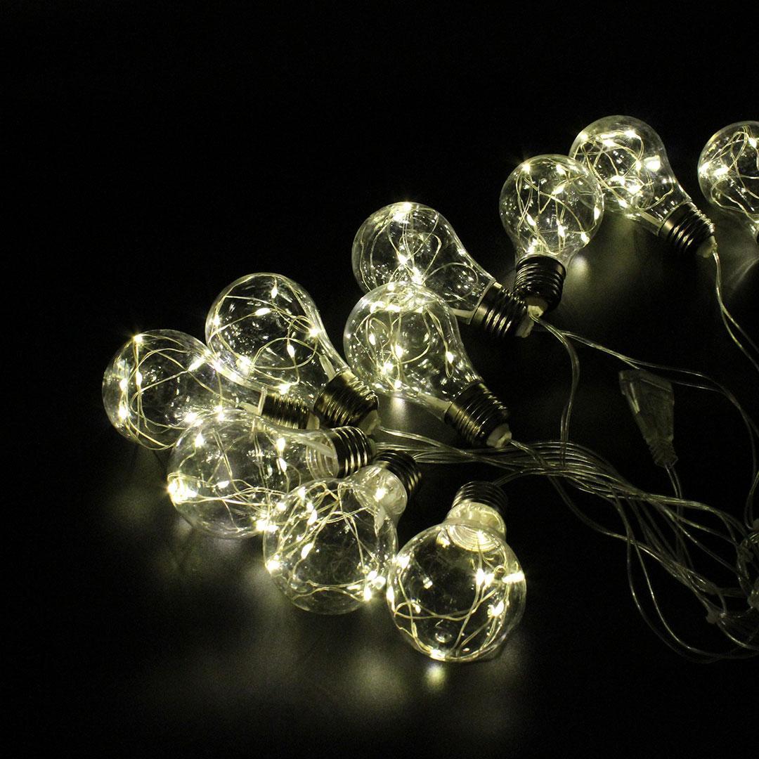 Гірлянда лампочки Xmas BALLS WW 10 LED 2 м Теплий білий