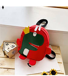 Дитячий рюкзак червоний із динозавром