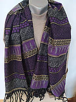 Шарф женский палантин шаль с орнаментом турецкий