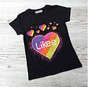 Трендова футболка для дівчаток Likee Розміри 116 - 122 Туреччина, фото 3