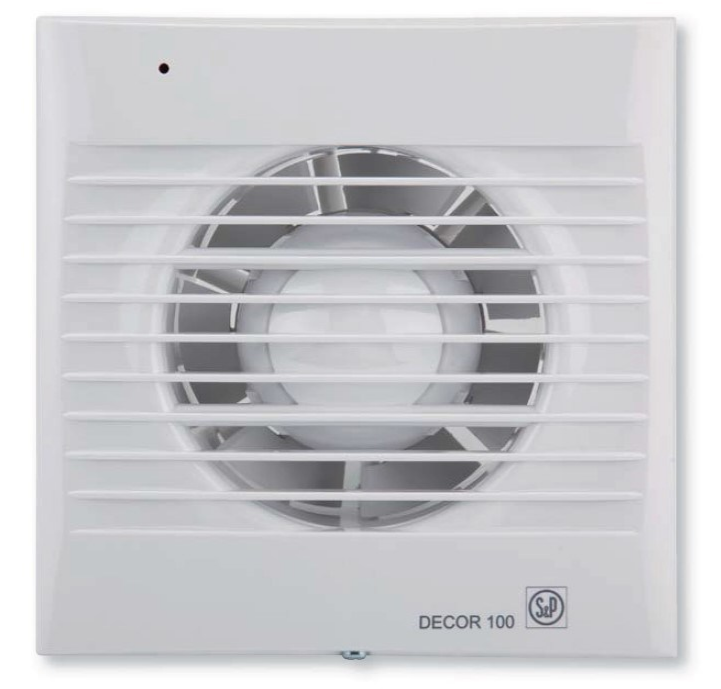 Витяжний вентилятор Soler & Palau DECOR 100 CH з датчиком вологості та клапаном