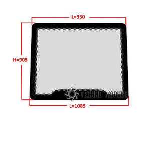 Скло лобове ДТЗ 504 (h=905, L=950x1085)