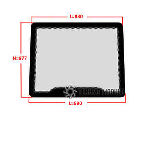 Скло лобове ДТЗ 504 (h=745, L = 1020х1190)