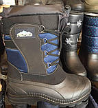 Зимові чоловічі чоботи на калоші з ПВХ. Шнурок.Вставка.Розмір 46 (комбік: калоша пвх + латавка), фото 5