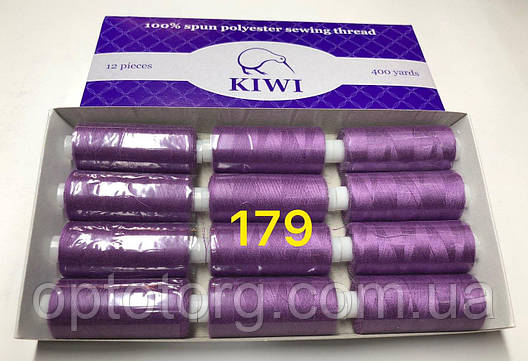 Швейні нитки №179 40/2 поліестер Kiwi Ківі 400ярдів, фото 1