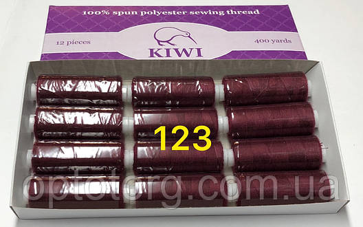 Швейні нитки №123 40/2 поліестер Kiwi Ківі 4000ярдов, фото 2