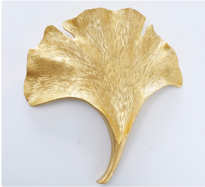Настінна фігура Листок Гінкго, W 25 см, L 4 см золото