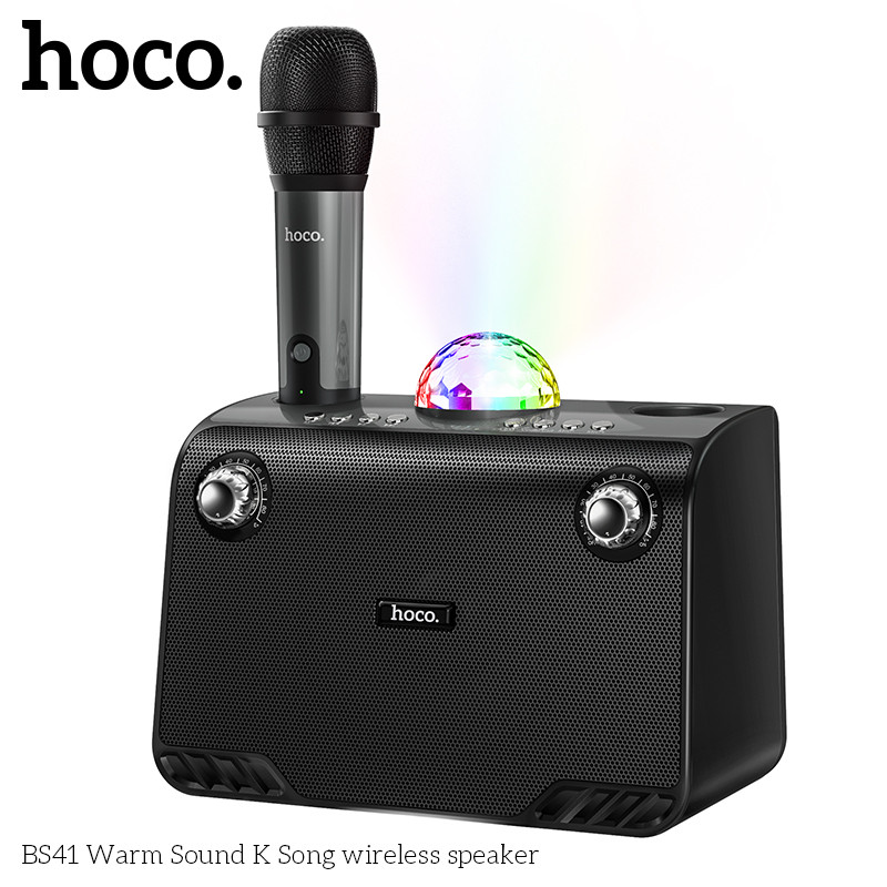 Акустика-караоке HOCO BS41 Warm Sound K Song беспроводная колонка с микрофоном - фото 6 - id-p1303916142