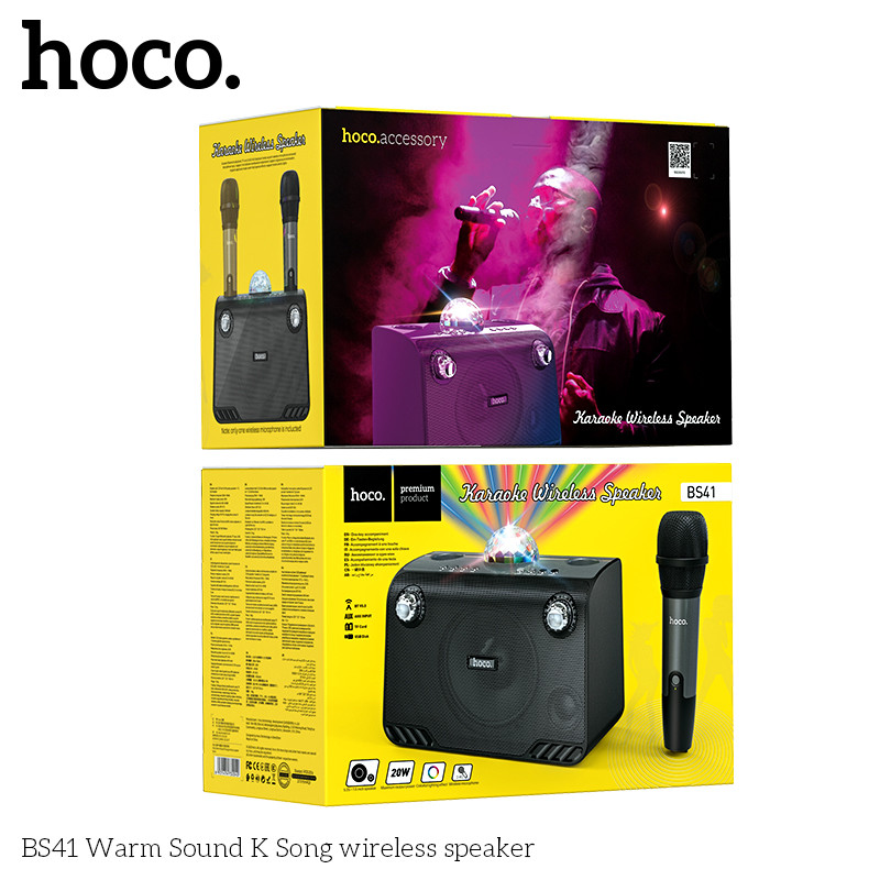Акустика-караоке HOCO BS41 Warm Sound K Song беспроводная колонка с микрофоном - фото 8 - id-p1303916142
