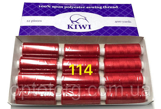 Швейні нитки №114 40/2 поліестер Kiwi Ківі 4000ярдов, фото 2