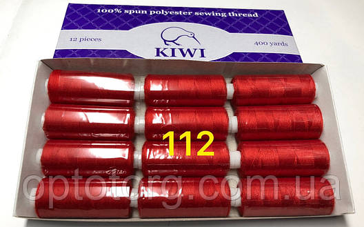Швейні нитки №112 40/2 поліестер Kiwi Ківі 400ярдів, фото 1