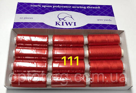 Швейні нитки №111 40/2 поліестер Kiwi Ківі 400ярдів, фото 1