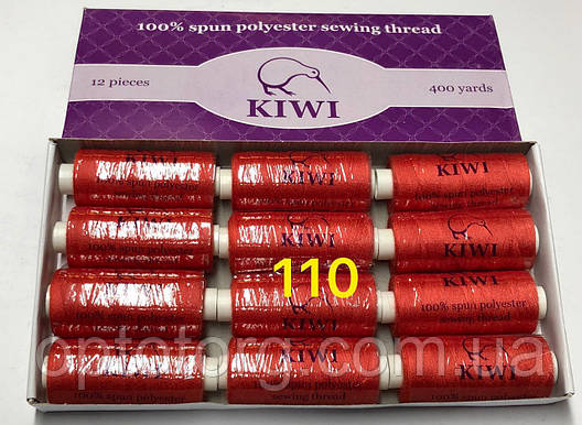 Швейні нитки №110 40/2 поліестер Kiwi Ківі 400ярдів, фото 1