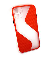 Чехол на iPhone 11 накладка бампер противоударный 2 в1 Shadov Matte Case красный