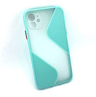Чехол на iPhone 11 накладка бампер противоударный 2в1 Shadov Matte Case бирюзовый