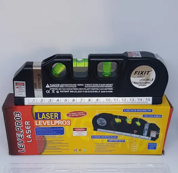 Лазерний рівень нівелір Fixit Laser Level Pro 3 + рулетка + рівень (KG-522)