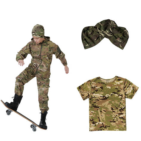 Комплект дитячий ARMY KIDS Лісохід камуфляж Мультикам, фото 1