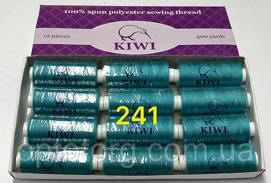 Швейні нитки №241 40/2 поліестер Kiwi Ківі 400ярдів, фото 1