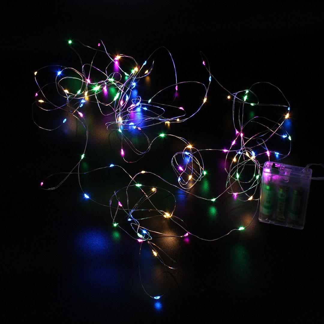 Світлодіодна гірлянда Xmas 100 Led Мультикольорова Copper Battery box