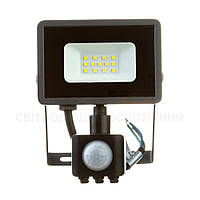Світлодіодний прожектор LED AVT 10Вт 1000Lm 220v 6000К IP65 з датчиком руху вуличний