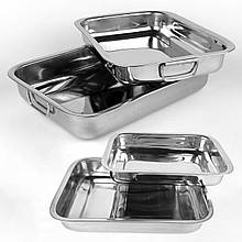 Набір деко з нержавіючої сталі 2 штуки 38*28,5см_33*25см висота 6,5см