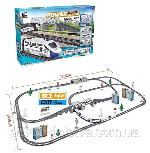 Дитяча залізниця 2181 довжина 914 см на батарейках в коробці, фото 1