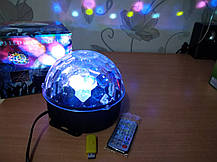 Диско куля Bluetooth MP3 LED Crystall Magic Ball Light Світломузика з пультом gr, фото 5