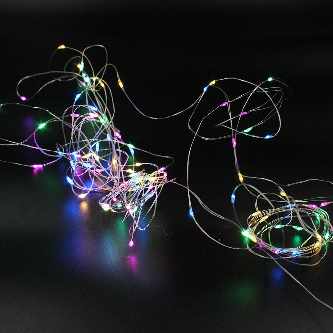 Світлодіодна гірлянда USB + battery box Xmas 100 Led RG/RB color 10 м 220V