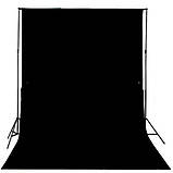 Фон для фото, фотофон тканинний Чорний 2,8×2 м студійний., фото 2
